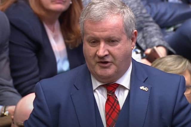 SNP Westminster leader Ian Blackford  speaks after the government's withdrawal agreement was voted down for the third time in the House of Commons. Picture: House of Commons/PA Wire