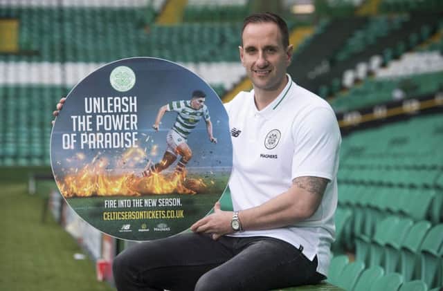 Celtic assistant manager John Kennedy advertises season tickers for the 2019/2020 campaign. Picture: SNS Group