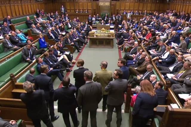 A video grab shows MPs in the House of Commons, following the outcome of the second round of indicative votes on the alternative options for Brexit. Picture: Getty