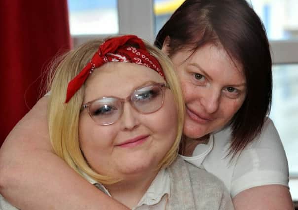 Linda Unwin, pictured with her mother Catherine McKnight, was diagnosed with a High Grade Glioma Glioblastoma last year. Picture: SWNS