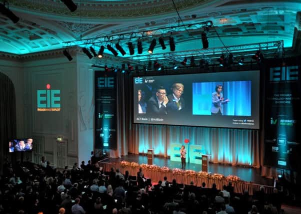 A pitch at technology investor showcase EIE in 2016. Picture: Jane Barlow.