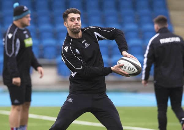 Adam Hastings says strong words were exchanged after Glasgow's defeat by Saracens. Picture: SNS
