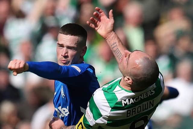 Ryan Kent lashed out at Scott Brown following Celtic's winning goal on Sunday