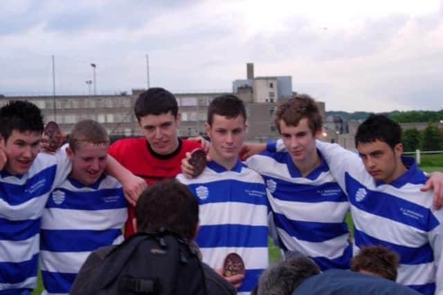 Ross Andrew, second from right, in his days playing for Dyce Boys Club in Aberdeen.