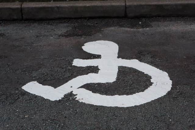 Unofficial disabled parking bays appear to have been painted on Clarence Road in Sparkhill, Birmingham. Picture: SWNS