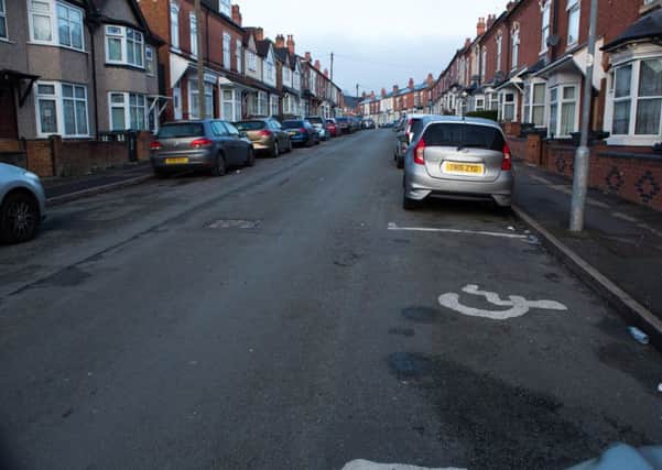 There are about 16 bays on Clarence Road in Sparkhill, Birmingham, where residents said there was fierce competition for spaces - but not all are believed to be genuine. Picture: SWNS