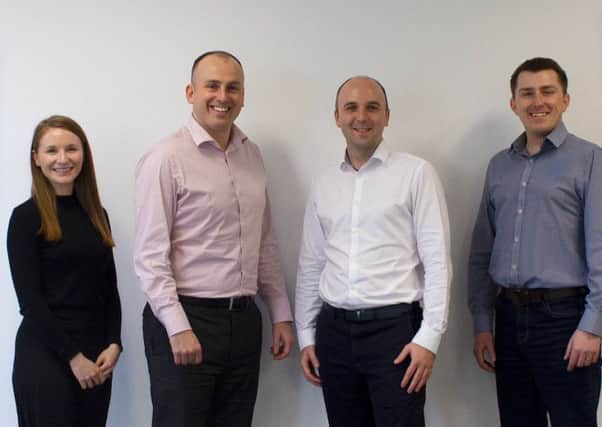 From left: marketing director Lynsay Cameron, CEO Grant Fraser, technology MD Iain Wilcox and CTO Steven Richardson. Picture: contributed.