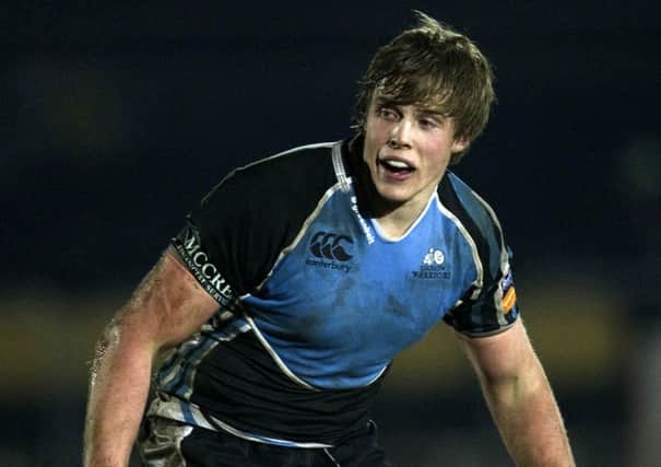 Jonny Gray making his debut for Glasgow against Edinburgh as a second half substitute in December 2012. Picture: Jeff Holmes/SNS