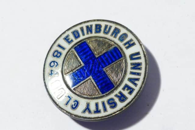 The badge was worn by one of the founding members of the club.