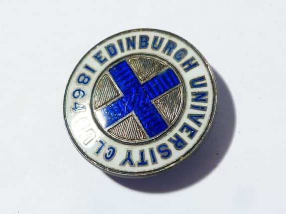 The badge was worn by one of the founding members of the club.