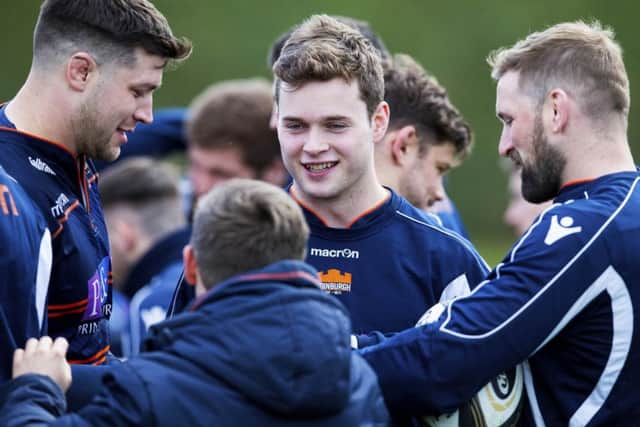 Edinburgh's Chris Dean, centre. Picture: Bruce White/SNS