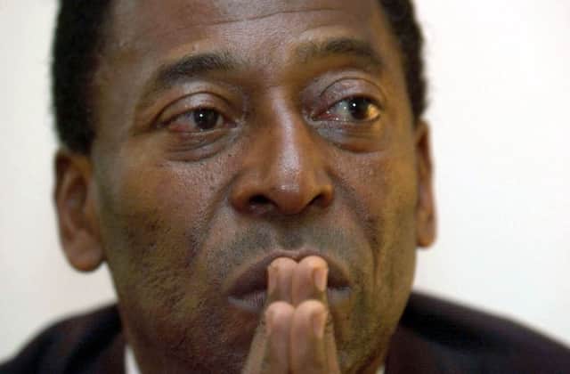 Brazilian footballing legend Pele was admitted to hospital last night according to reports. Picture: AP Photo/Richard Lewis