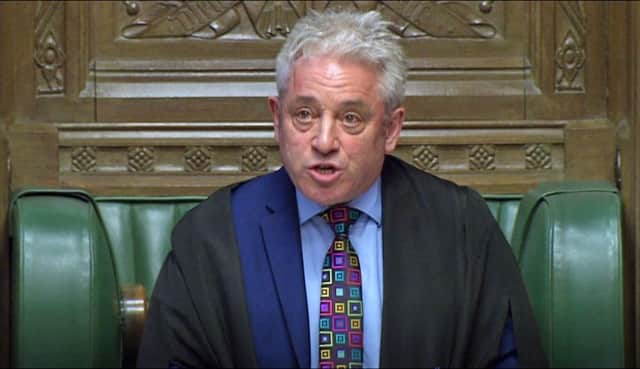 Speaker John Bercow addressing MPs in the House of Commons. Picture: PA Wire