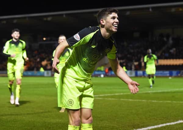 Ryan Christie celebrates wrapping up the win. Picture: SNS Group