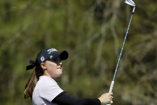 World No 1 Jennifer Kupcho tees off at the 11th in the first round of the Augusta National Women's Amateur at Champions Retreat. Picture: AP
