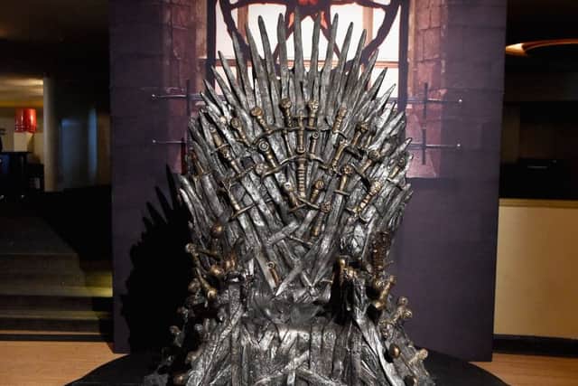 The Iron Throne on display. Picture: Kevin Winter/Getty Images for Live nation Entertainment