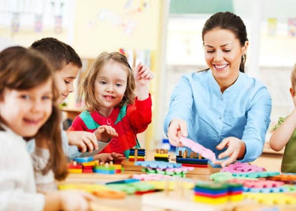 In Scotland, children who are aged from three and four years old are entitled to 600 hours of funded childcare, or 16 hours a week