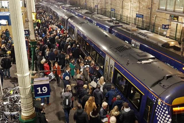Overcrowding has been an ongoing concern on the Borders rail line. Picture: Robert Drysdale
