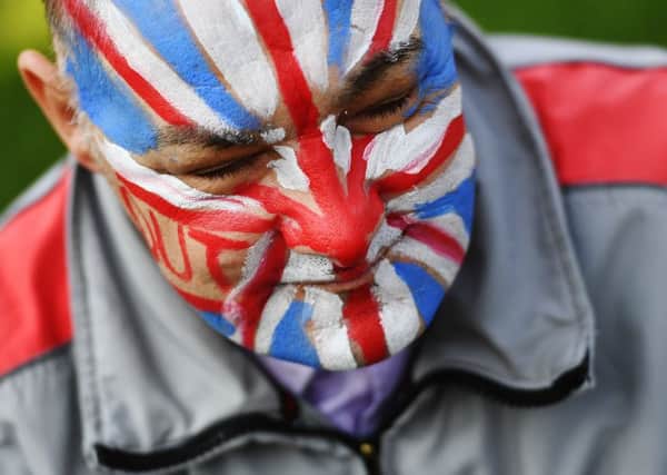A pro-Brexit demonstrator in Parliament Square on 29 March. Picture: Leon Neal/Getty