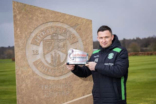 Hibernian head coach Paul Heckingbottom has been named as Ladbrokes Premiership Manager of the Month for March. Picture: SNS.