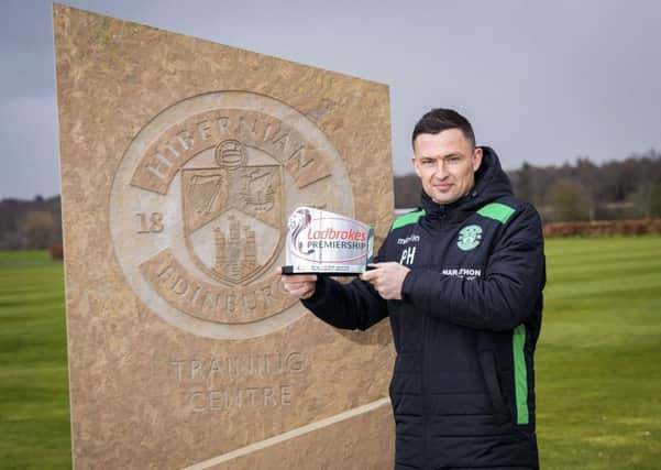 Hibernian head coach Paul Heckingbottom has been named as Ladbrokes Premiership Manager of the Month for March. Picture: SNS.