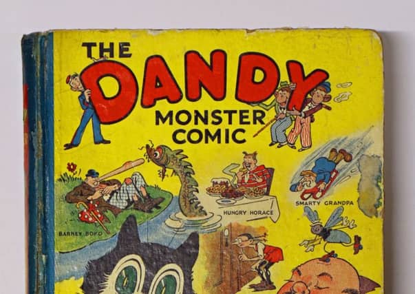 The rare copy of a 1939 Dandy Monster Comic that has fetched almost 1,300 pounds at auction. Picture: Andy Newman/PA Wire