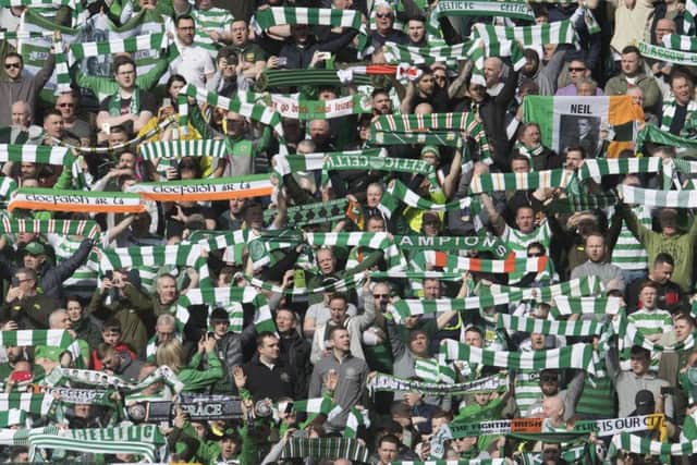 A general view of Celtic fans. Picture: SNS Group
