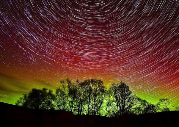 Aurora with star trails in Oban. Picture: David Banks/Cosmos Pictures