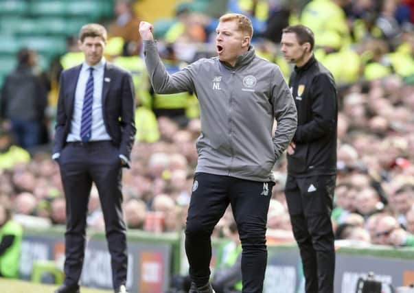 Celtic manager Neil Lennon and Rangers manager Steven Gerrard. Picture: Ian Rutherford/PA Wire