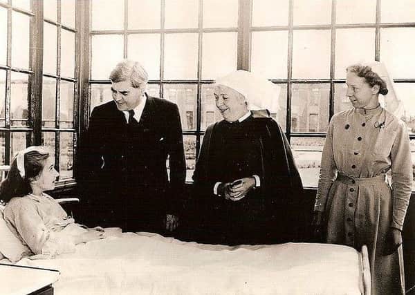 Anenurin Bevan vists a patient in Park Hospital, Manchester, on 5 July, 1948, the first day of the NHS