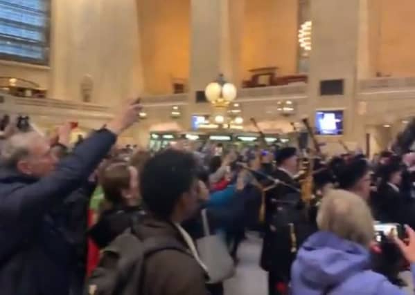 The performance brought Grand Central to a standstill. Picture: Cllr Frank McNally