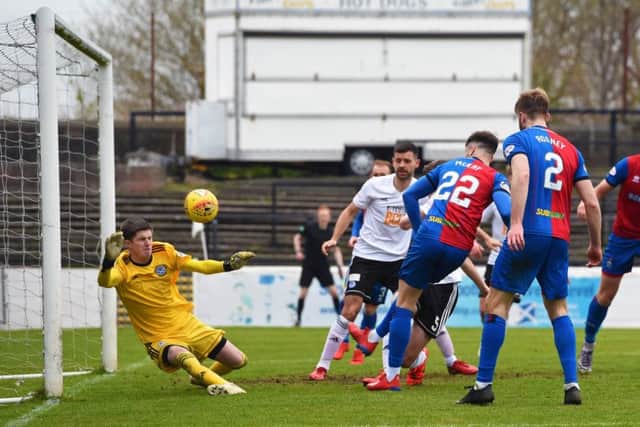 Inverness' Brad Mackay scores the winner. Pic: SNS/Ross MacDonald