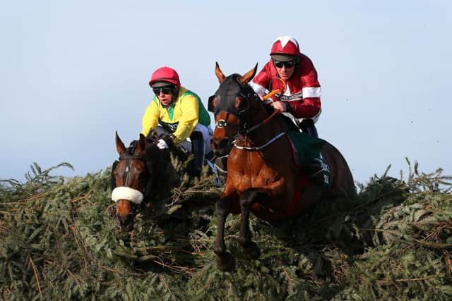 Tiger Roll jumps the last on his way to victory in the Grand National. Picture: Alex Livesey/Getty Images