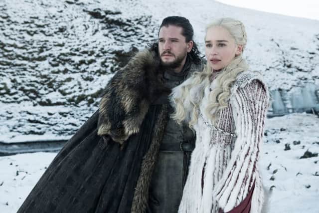 Kit Harington as Jon Snow and Emilia Clarke as Daenerys. Picture: PA Photo/HBO