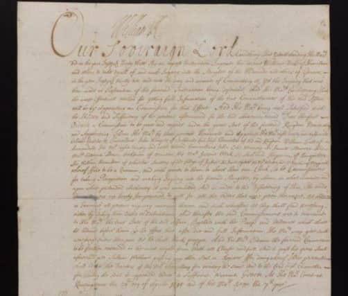 The warrant that ordered the inquiry into the 1692 Massacre of Glencoe. Game of Thrones author George RR Martin has said the atrocity influenced some of the story. PIC: NMS.