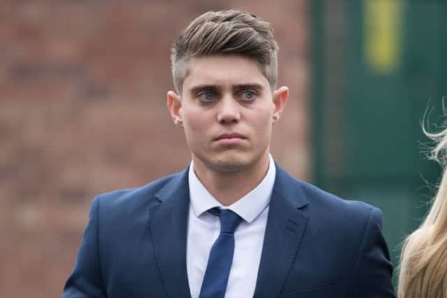 Cricketer Alex Hepburn leaves Worcester Crown Court. Picture: Aaron Chown/PA Wire