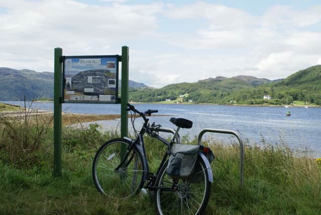 Stock photo of a bike at Balnakailly Bay.