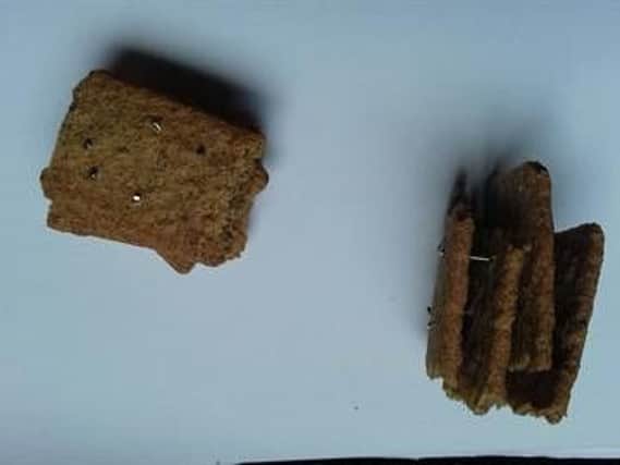 Biscuits with nails in were found on Dorset Square. Photo: Scottish SPCA.