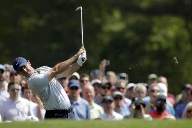 Rory McIlroy on the 12th hole during a practice round at Augusta.