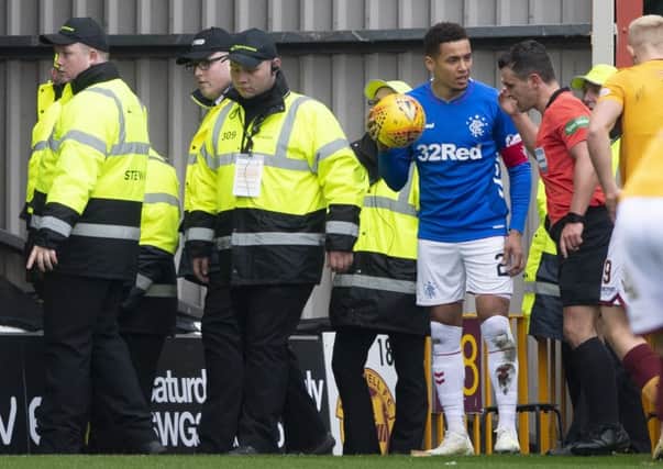 Motherwell have moved quickly to identify fans who threw objects at 
Rangers captain James Tavernier. Picture: SNS