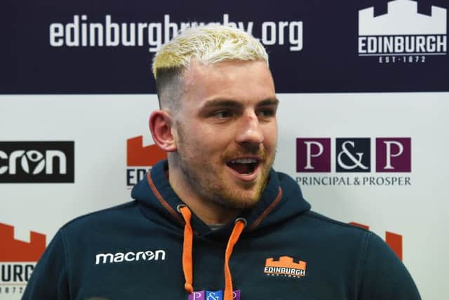 Edinburgh's Matt Scott speaks to the media. Picture: