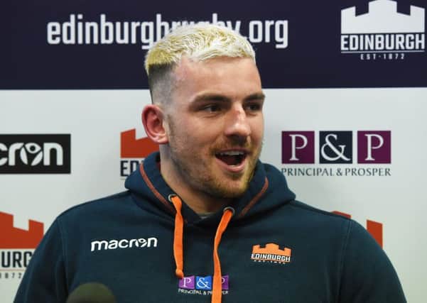 Edinburgh's Matt Scott speaks to the media. Picture: