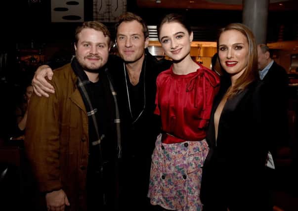 Brady Corbet, Jude Law, Raffey Cassidy and Natalie Portman pose at the after party for the premiere of Vox Lux in Los Angeles PIC: Kevin Winter/Getty Images
