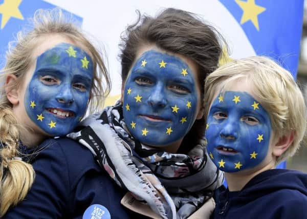 Young EU supporters. (Picture: Lisa Ferguson)