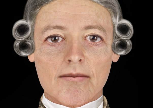 The facial reconstruction that depicts Bonnie Prince Charlie in later years. PIC: Hew Morrison.