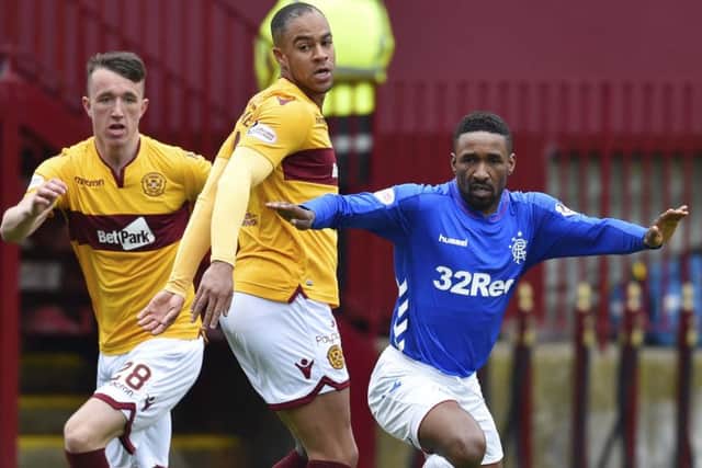 Rangers striker Jermain Defoe in action against Motherwell. Picture: SNS