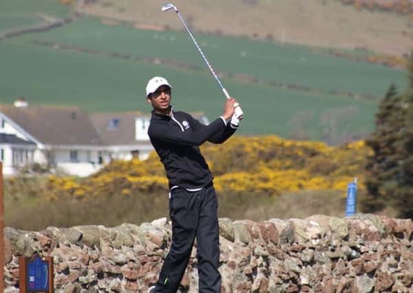 Aamar Saleem (St Andrews New) leads the way in the Scottish Boys' Open at West Kilbride