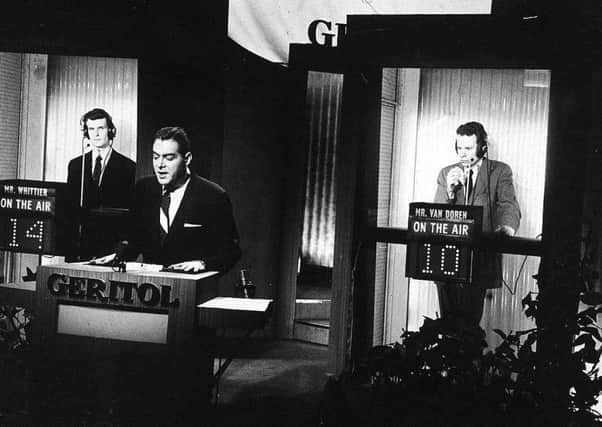 Host Jack Barry questions Charles Van Doren (Picture: NBC Television/Getty Images)