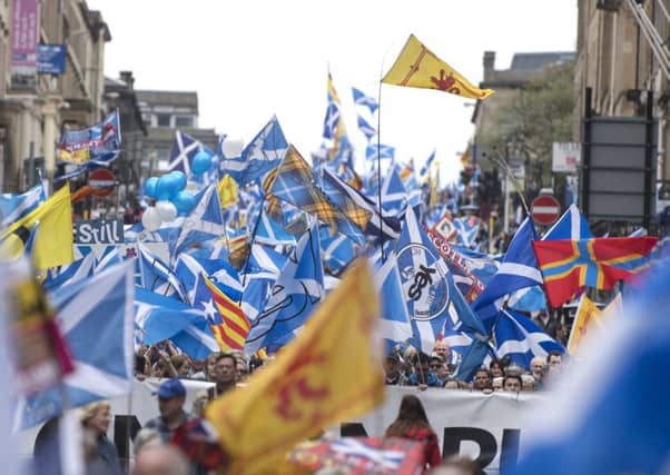 Thousands attended a pro-independence march in Glasgow in 2018. Picture: John Devlin