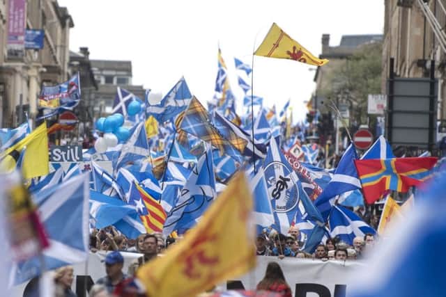 Thousands attended a pro-independence march in Glasgow in 2018. Picture: John Devlin